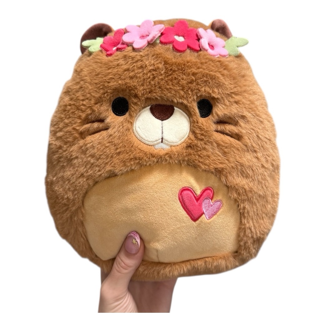 Squishmallow Fuzzamallow Chip Beaver